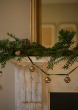 Jingle Bell Garland on Velvet Ribbon