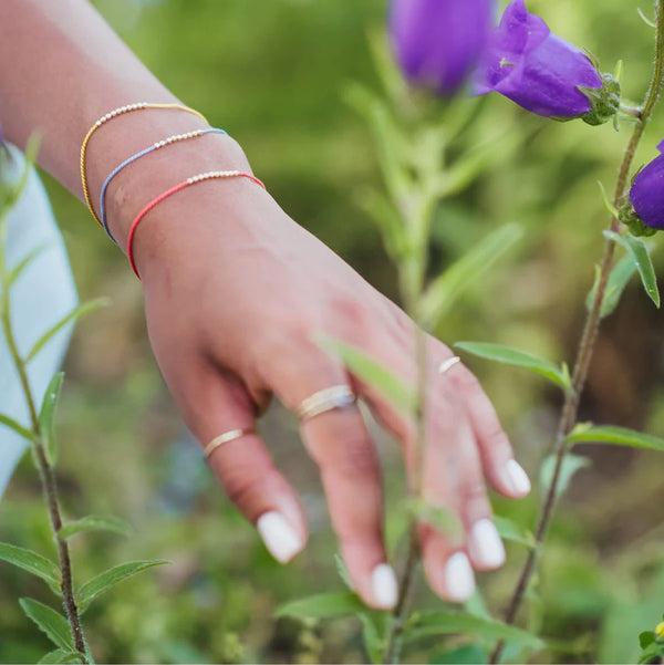 Delicate Silk and Gold Friendship Bracelet