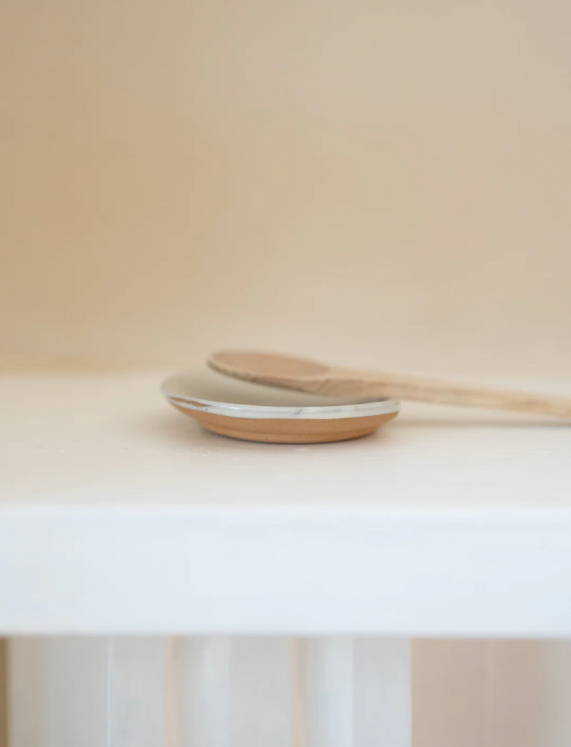 Stoneware Spoon Rest - Milk White