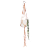 Large Glazed Planter with Macrame Hanger