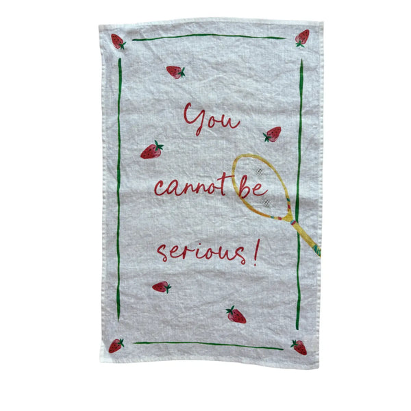 You Cannot be Serious! - Tennis Set Linen Teatowel