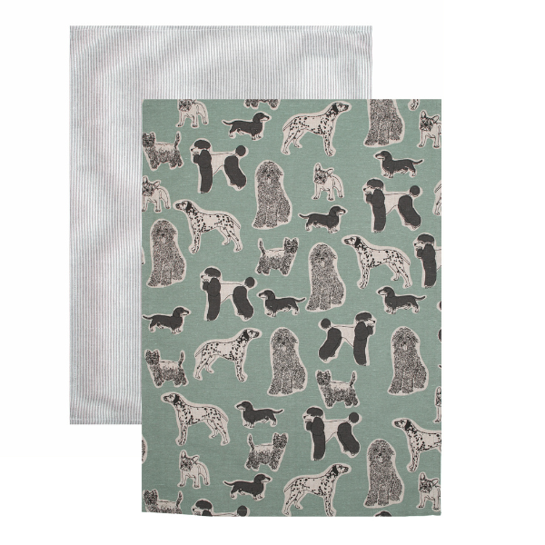 Pastel Pups Tea Towel Set