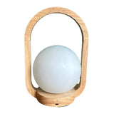 Lantern Beech style rechargeable touch lamp