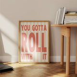 Roll With It Oasis Retro Music Giclée Art Print: A3