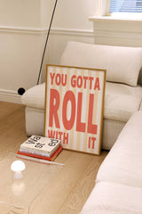 Roll With It Oasis Retro Music Giclée Art Print: A3