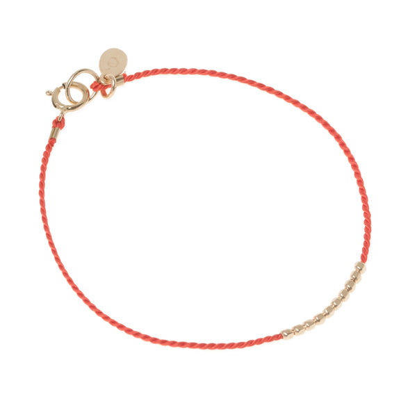 Delicate Silk and Gold Friendship Bracelet