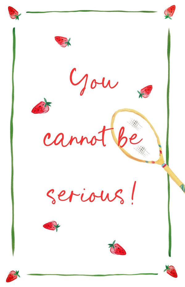 You Cannot be Serious! - Tennis Set Linen Teatowel