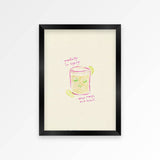 Sippin Spicy Margs Hand Painted Print: Unframed / A4