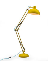 Classic Desk Style Floor Lamp with Blue Fabric Flex