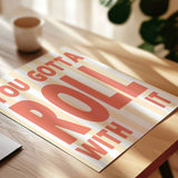 Roll With It Oasis Retro Music Giclée Art Print: A3