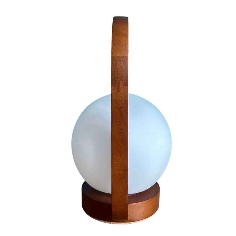 Lantern Teak Style rechargeable touch lamp