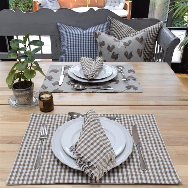 Recycled Cotton Gingham Napkins (set of 4)