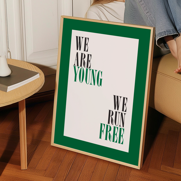 We Are Young We Run Free Music Home Decor Wall Art Print: A4