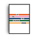Let All the Children Boogie Retro Bowie Art Print: A3