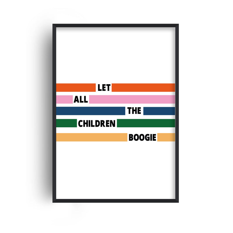 Let All the Children Boogie Retro Bowie Art Print: A3