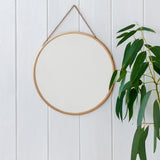 Circular Hanging Mirror (29cm) - Gold Tone