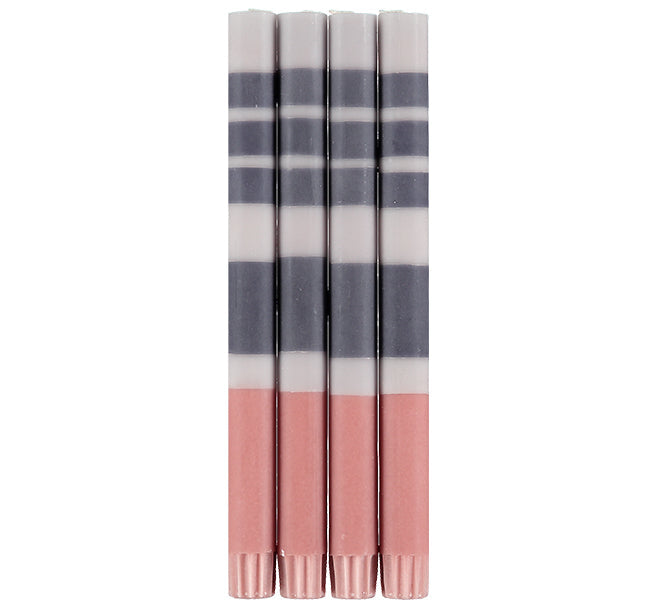 Abstract Stripy Dinner Candle