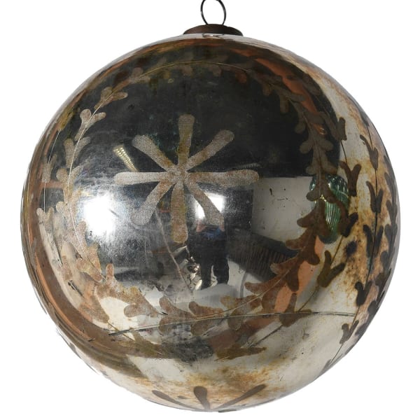 Carved Antique Glass Bauble