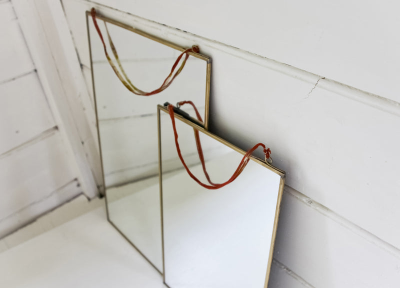 Kiko Rectangular Brass Mirror