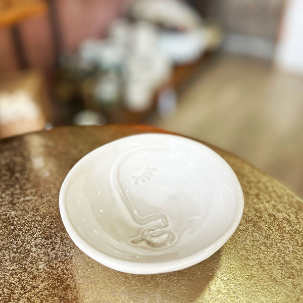 Abstract Face Trinket Dish
