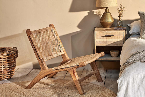 ONLINE EXCLUSIVE - Madrisana Acacia & Rattan Woven Chair